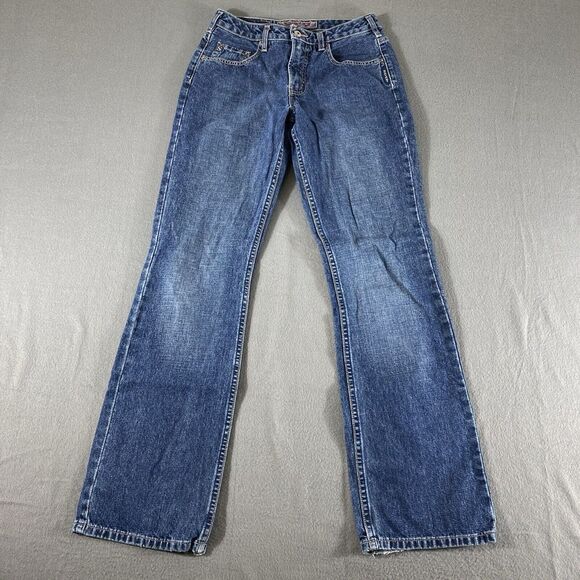 Silver‎ Jeans Womens 28/32 Blue Mid Rise Straight Outdoor Preppy - Picture 1 of 13